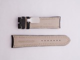 Leather Jaeger-leCoultre Strap, glossy black