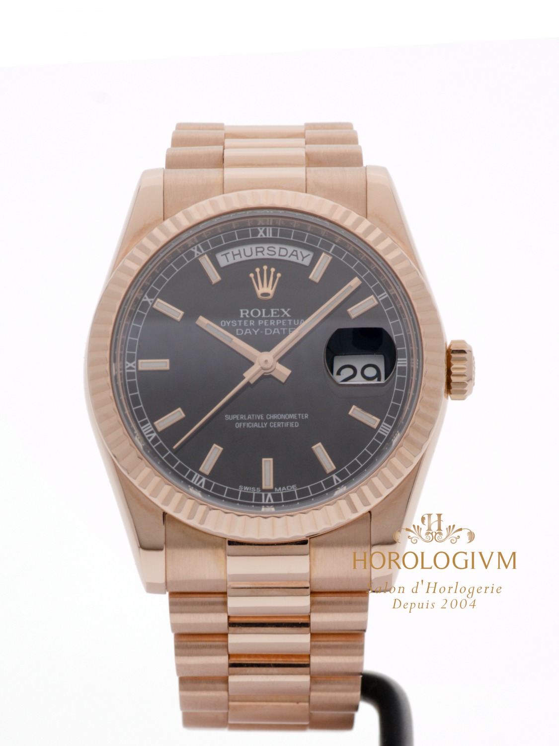 Rolex Day-Date Rose Gold 36MM REF 118232, watch, rose gold