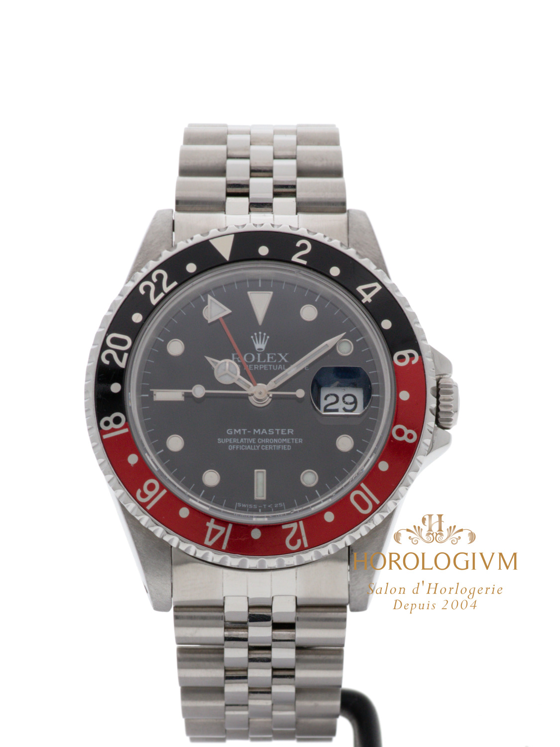 Rolex GMT-Master “COKE” (1990) REF. 16700, watch, silver (case) and Red&Black 'Coke' (bezel)