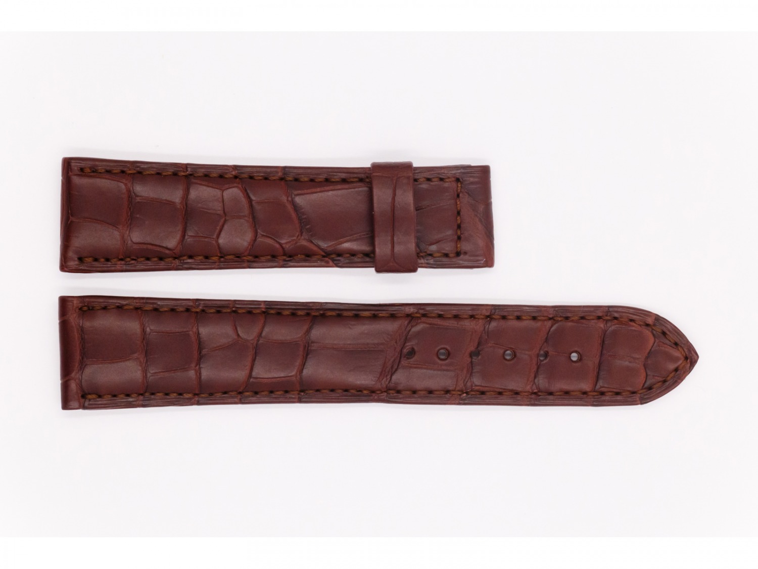 Leather Omega Strap, dark brown