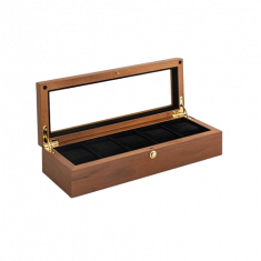 Beco Watch Collector's Box for 5 watches, walnut, matt, with window