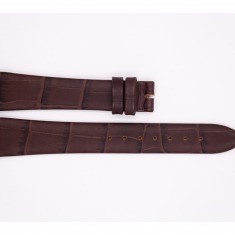 Leather Maurice Lacroix strap, matte dark brown
