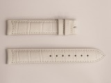 Leather Aerowatch strap, satin white