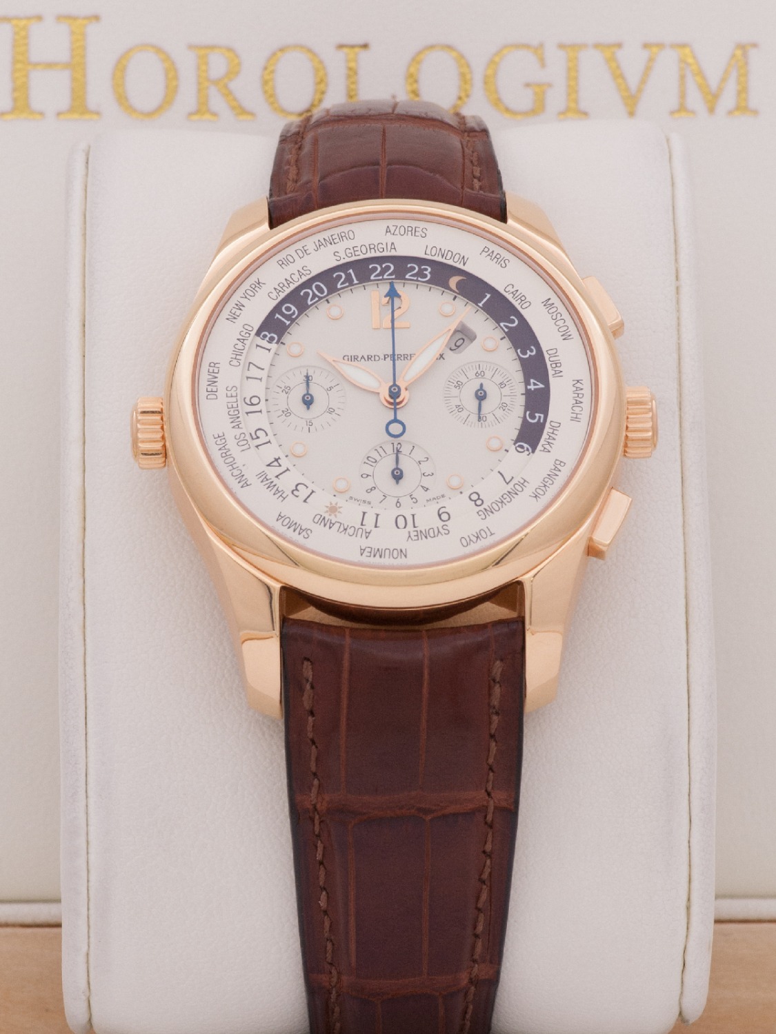 Girard Perregaux WW.TC Chronograph watch, rose gold
