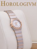 Omega Constellation Quartz Two-Tone 24MM watch, two - tone (bi - colored) silver and rose gold