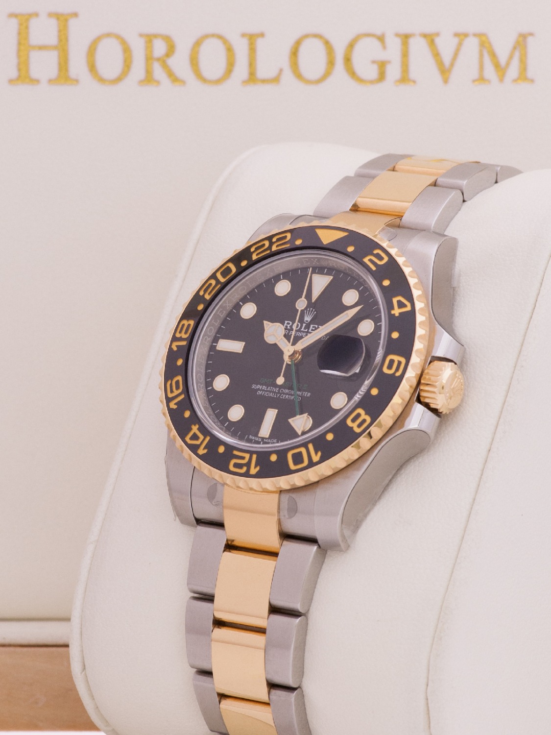 Rolex GMT Master II Ref. 116713LN watch, two tone (bi - colored) silver and yellow gold