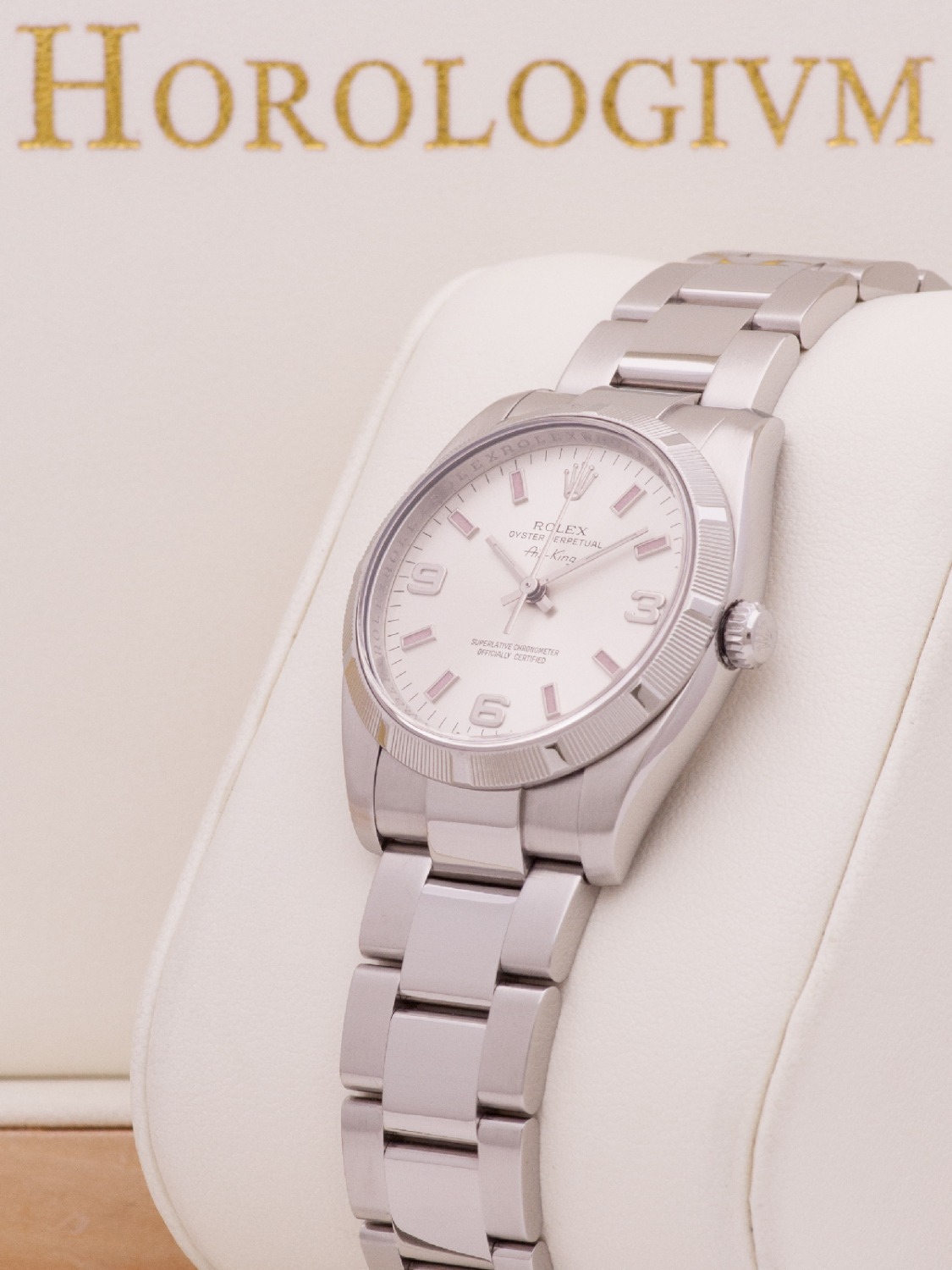 Rolex Air King Silver Dial 34MM watch, silver