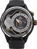 The Electricianz The Dresscode ZZ - A1C / 01 watch, two - tone (bi - colored) dark carbon - black and polished silver