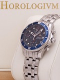 Omega Seamaster Chronograph Diver 300M Blue Dial watch, silver