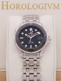 Omega Seamaster Diver 300M Black Dial watch, silver
