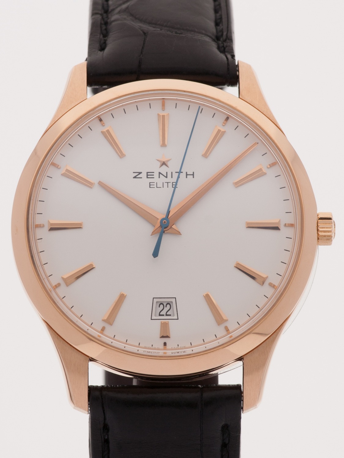 Zenith Elite Captain Central Second 40 MM watch, rose gold