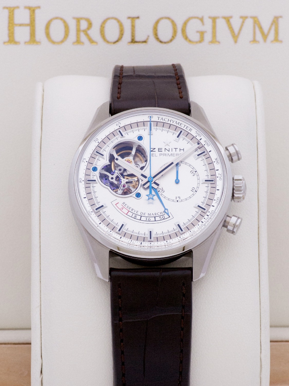 Zenith Chronomaster Power Reserve El Primero 42 MM watch, silver