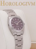 Rolex Oyster Perpetual 34 MM “Red Grape” watch, silver