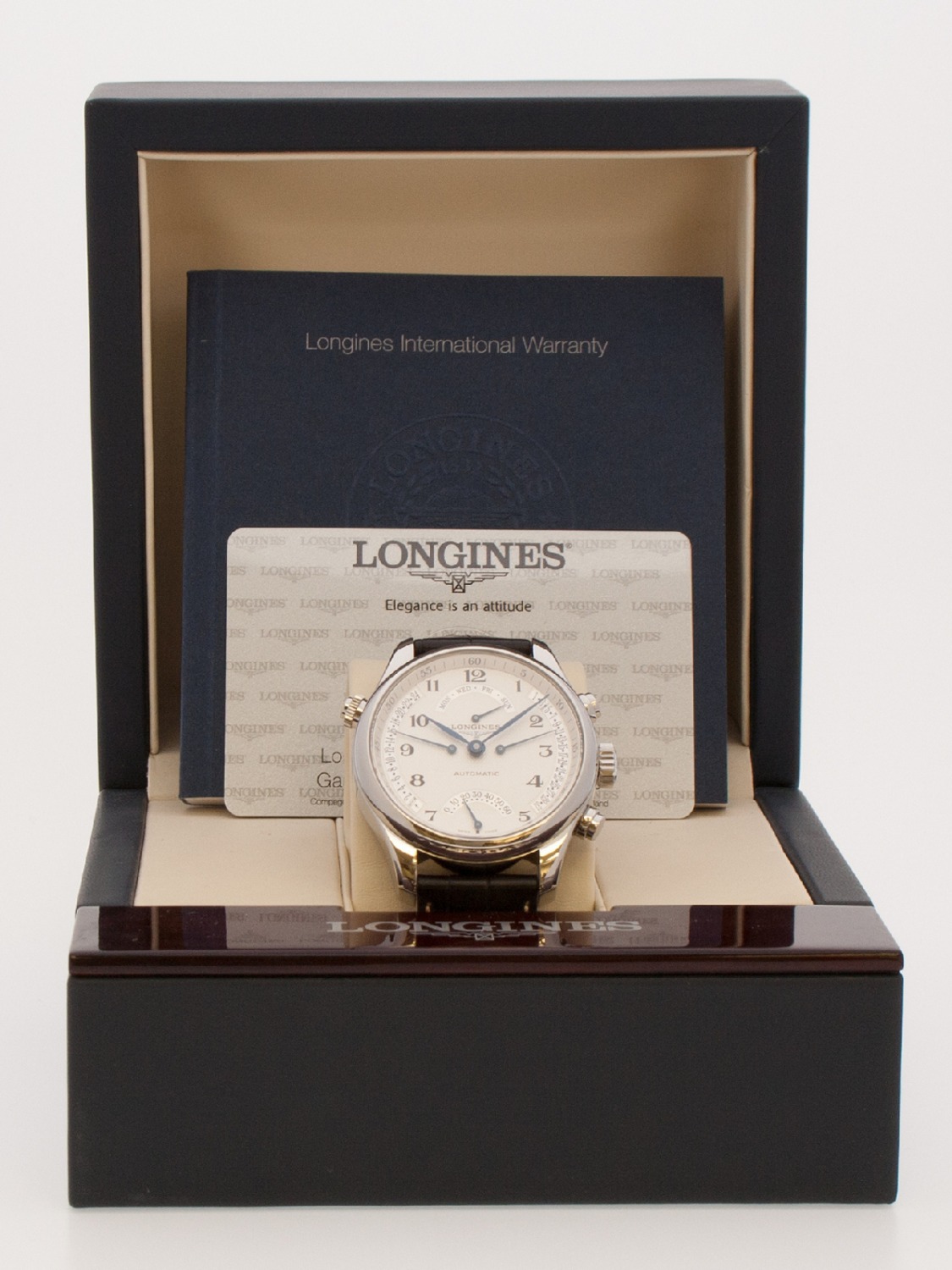 Longines Master Collection Retrograde 41MM watch, silver