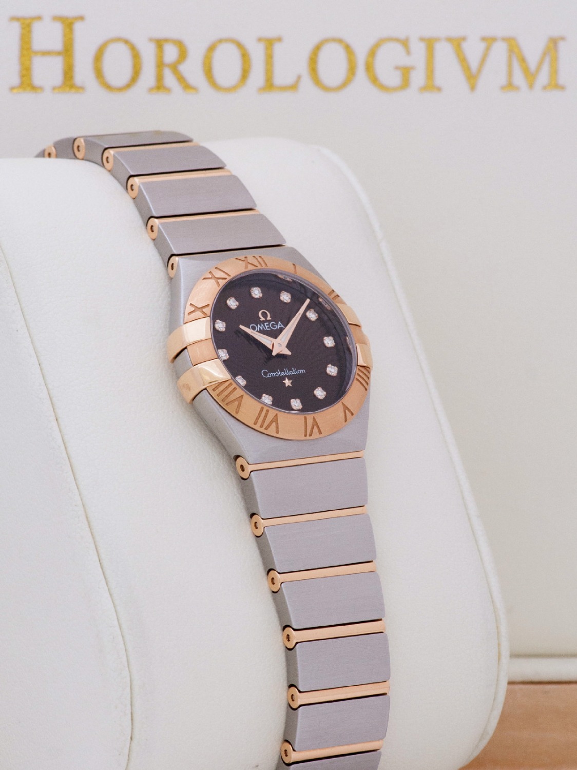 Omega Constellation Quartz Two-Tone 27MM watch, two - tone (bi - colored) silver and rose gold