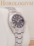Rolex Datejust II 41 MM “Fluted Bezel” Black Dial watch, silver