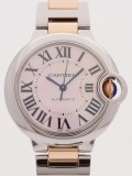 Cartier Ballon Bleu TwoTone 33 MM watch, silver
