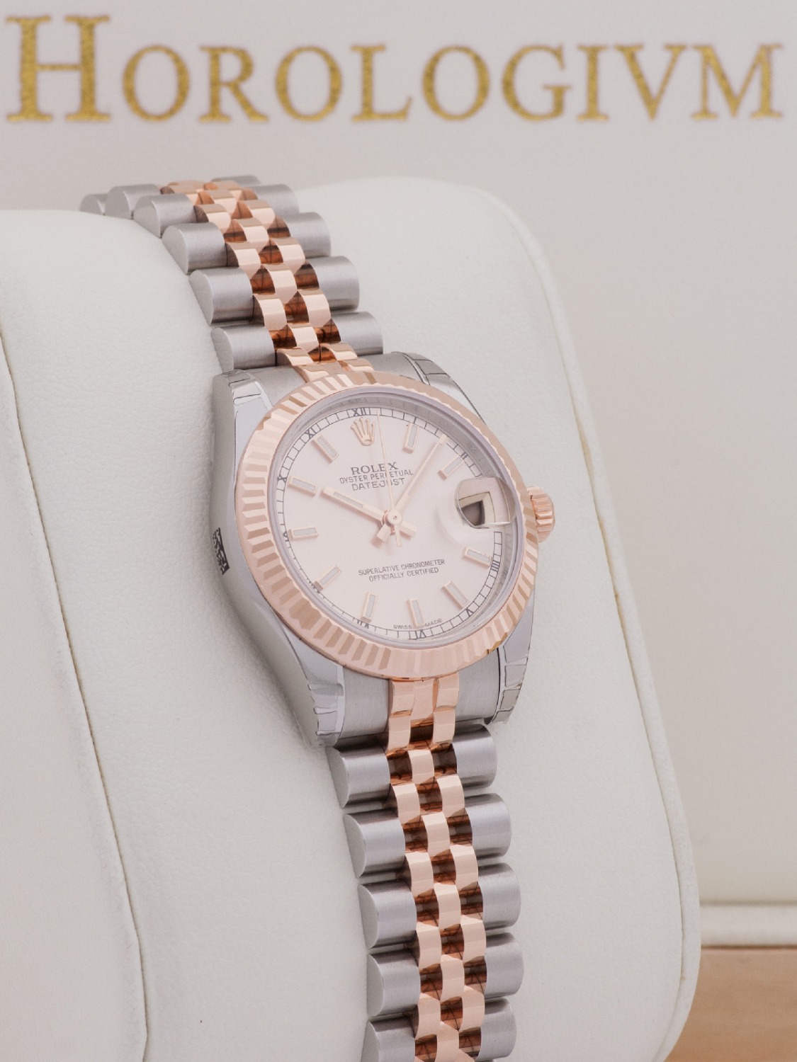Rolex Datejust Two Tone 31MM Pink Dial watch, two - tone (bi - colored) silver and rose gold