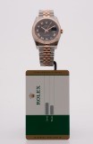 Rolex Datejust Two Tone 36MM Black Dial watch, two - tone (bi - colored) silver and rose gold