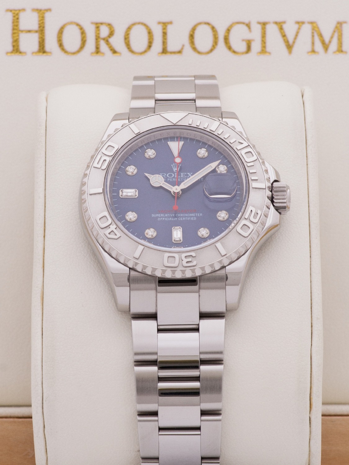 Rolex Yacht-Master 40MM Blue Dial watch, silver