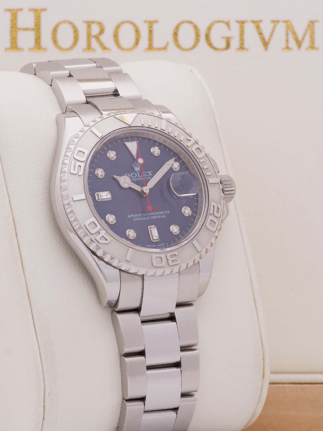 Rolex Yacht-Master 40MM Blue Dial watch, silver