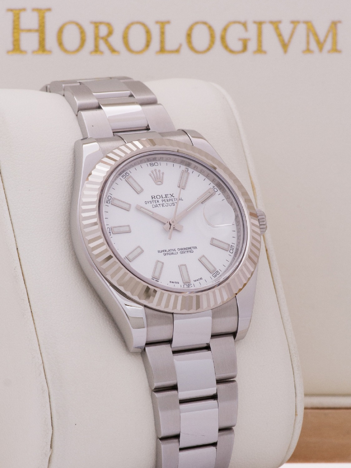 Rolex Datejust II 41MM White Dial watch, silver