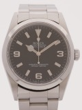 Rolex Explorer Black Dial 36MM watch, silver
