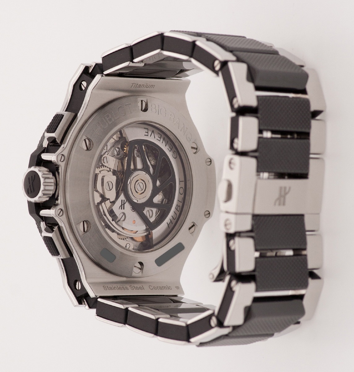 Hublot Big Bang Evolution Chronograph 44MM watch,  (bi - colored) silver and black