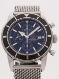 Breitling Superocean Heritage Chrono 46 MM watch, silver (case) and black (bezel)