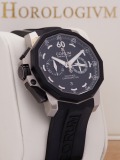 Corum Admiral’S Cup Chronograph Left Handed 50MM LE 888 pcs watch, silver (case) and black (bezel)