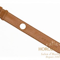 Leather Pequignet strap, light brown
