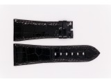 Leather Cartier Strap, lacquer black