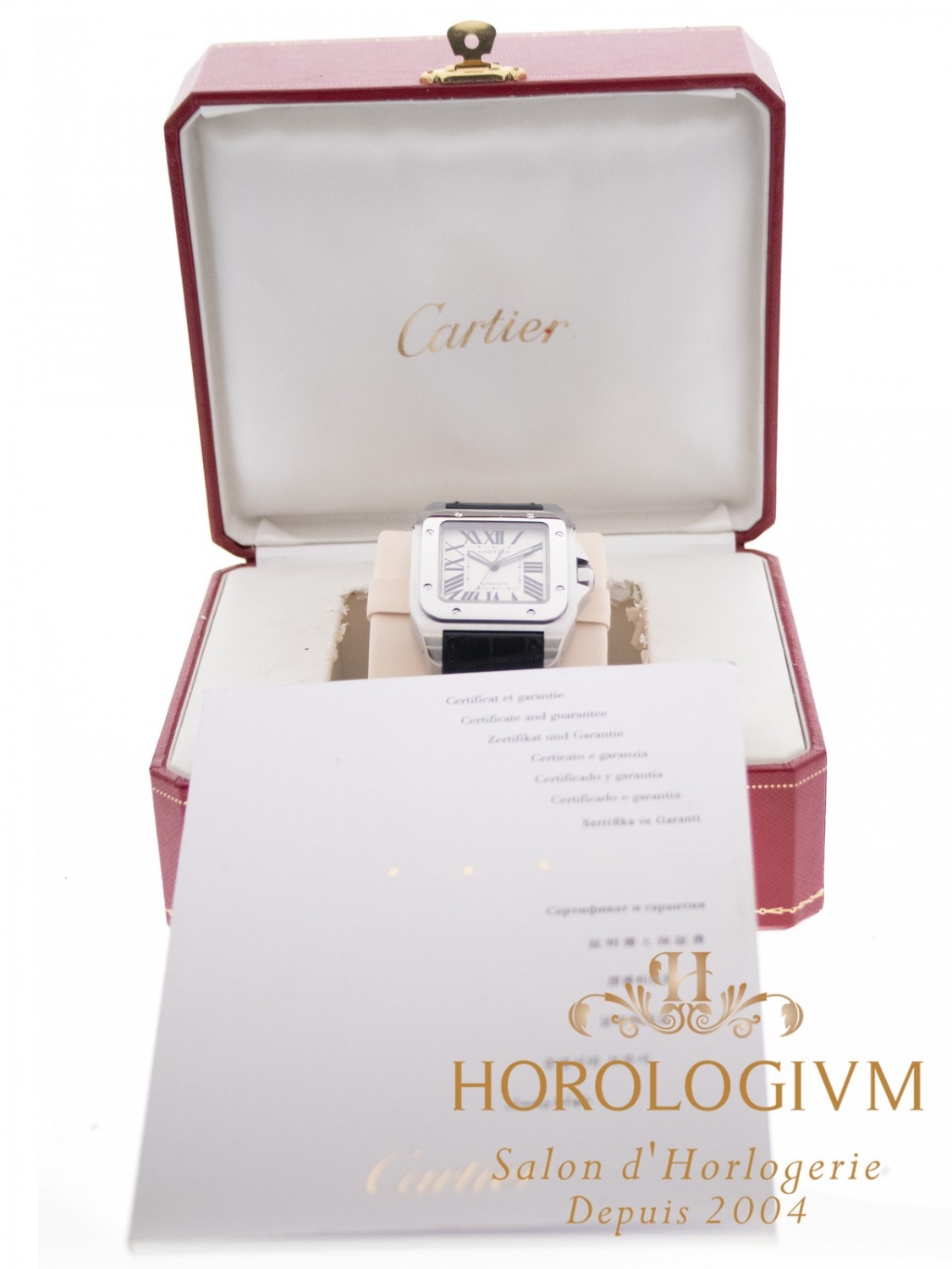 Cartier Santos 100 watch, silver