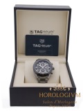 Tag Heuer Carrera Calibre Heuer 01 watch, silver (case) and black ceramic (bezel)