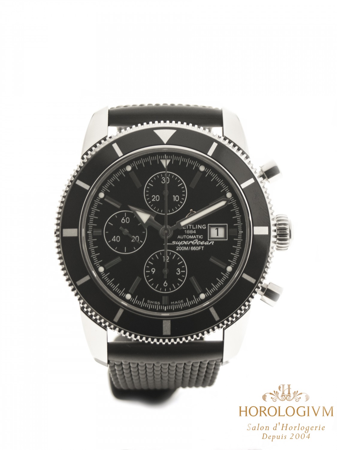 Breitling Superocean Heritage Chronograph 46 MM REF. A13320 watch, silver (case) and silver with black (bezel)