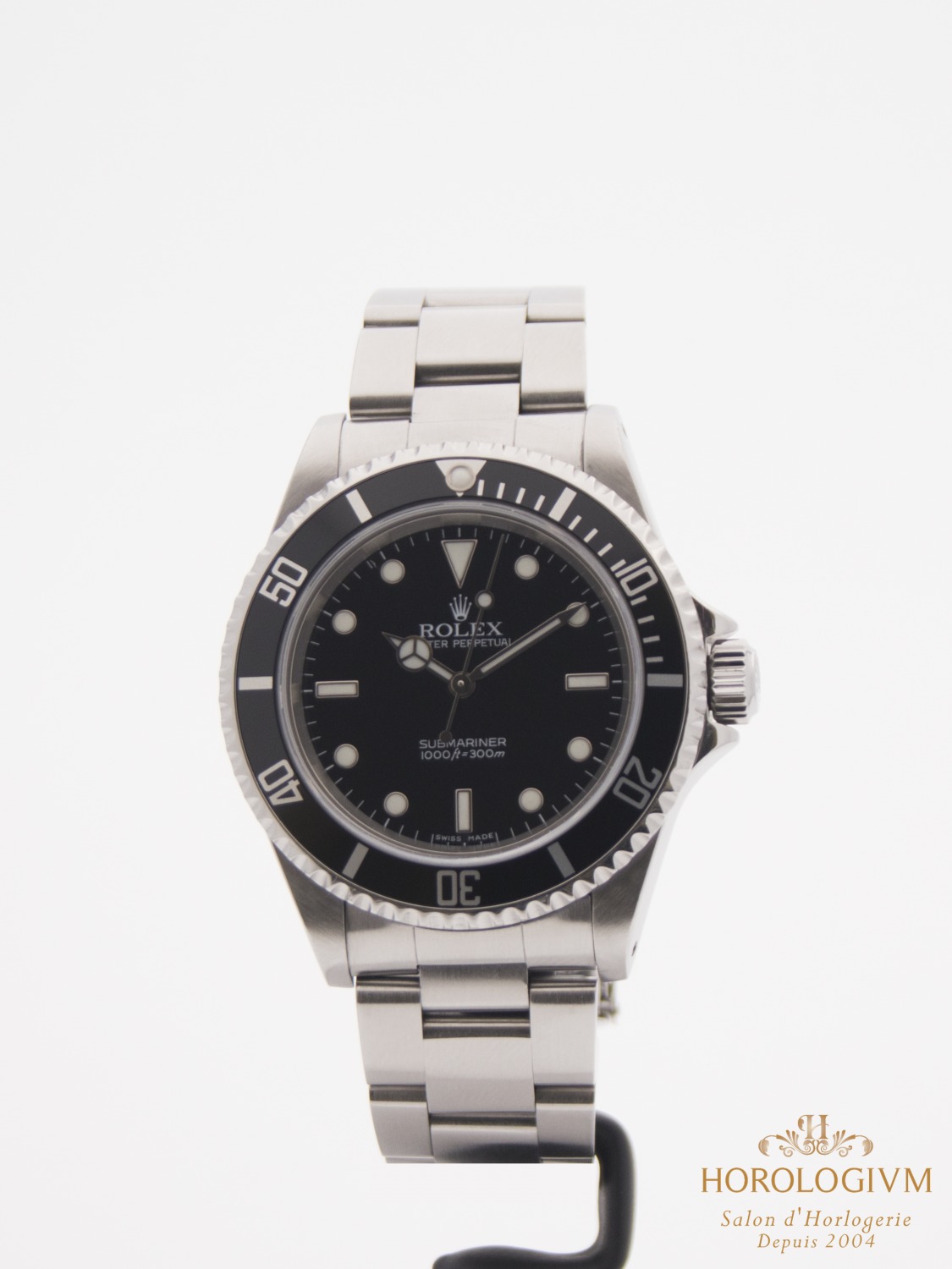 Rolex Submariner Ref. 14060M watch, silver (case) and silver + black (bezel)