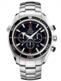 Omega Seamaster Planet Ocean Co-Axial Chronograph 45.5 MM Ref. 22105100 watch, silver (case) and silver & black (bezel)