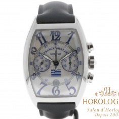 Franck Muller Casablanca Chronograph “Pride of Greece” Ref. 8885 CC DT Limited 50 pcs watch, silver