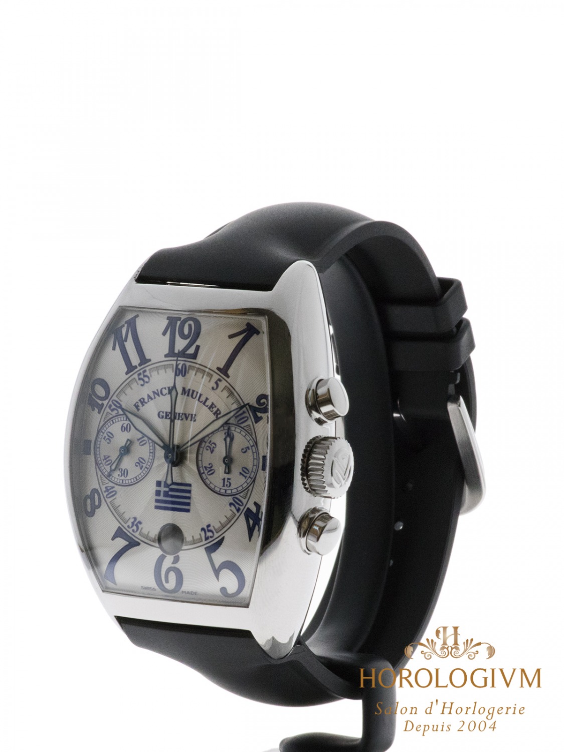 Franck Muller Casablanca Chronograph “Pride of Greece” Ref. 8885 CC DT Limited 50 pcs watch, silver