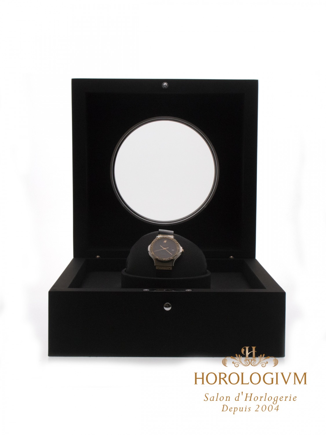 Hublot MDM 28MM Ref. 1391.2 watch, silver (case) and yellow gold (bezel)