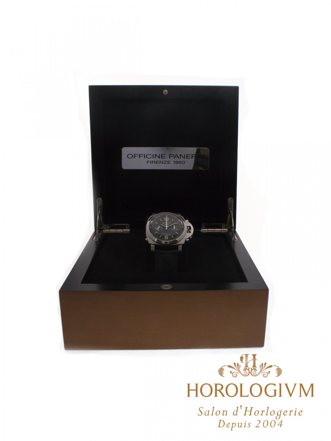 Panerai Luminor 1950 Rattrapante Chronograph PAM213 watch, silver