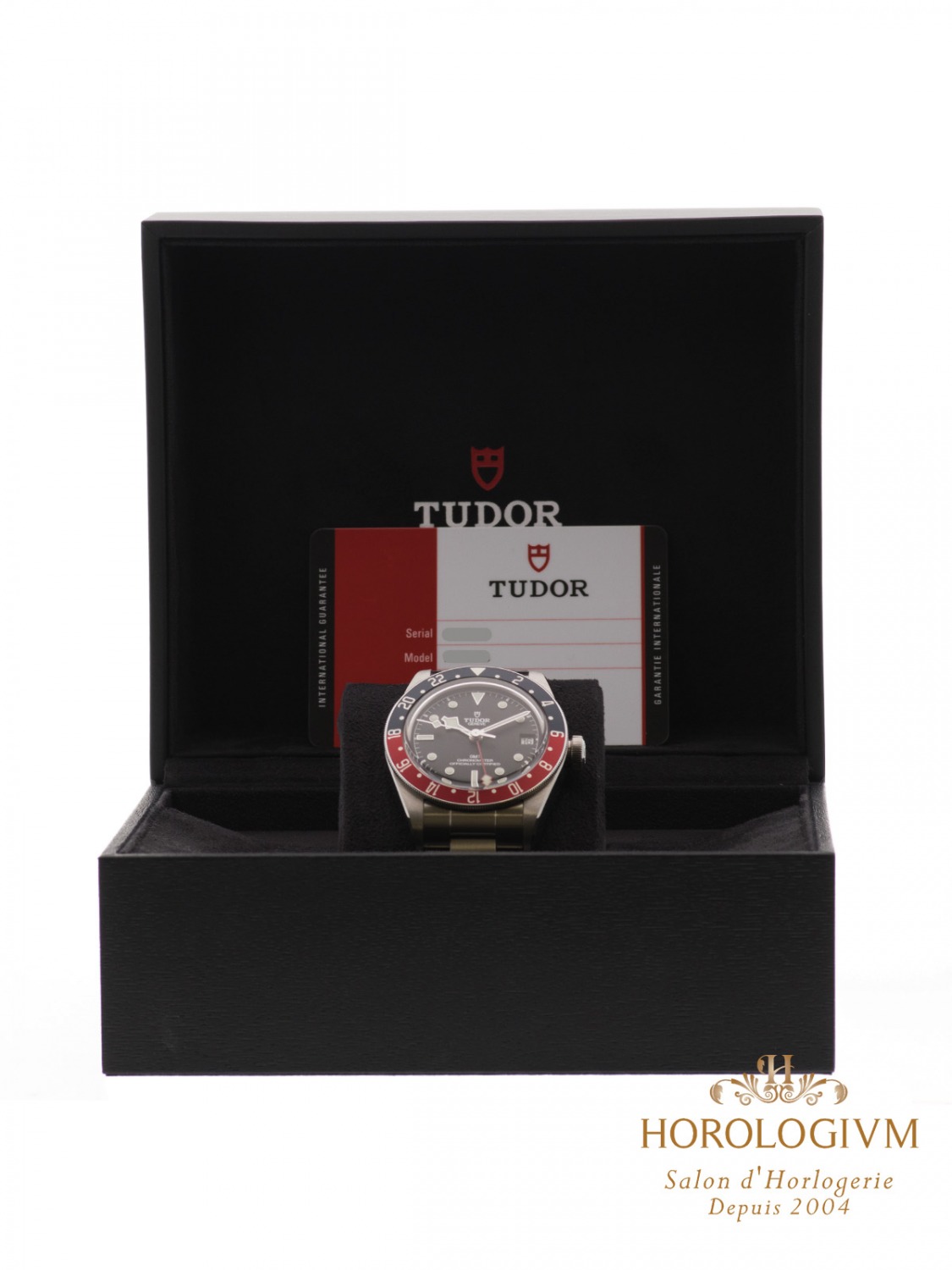 Tudor Black Bay GMT REF 79830RB Blue/Red Pepsi Box/Papers/Card 2020 watch, silver (case) and blue & red (bezel)