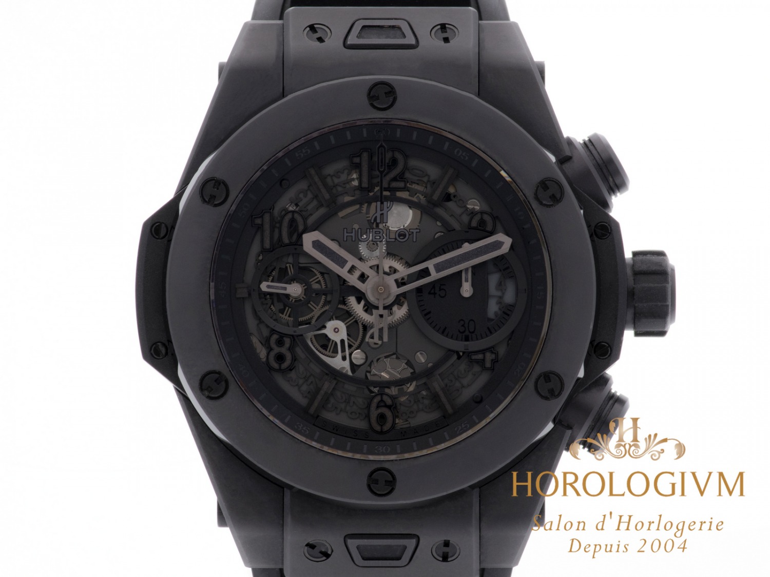 Hublot Big Bang Ceramic UNICO 45MM Ref. 411.CI.1110.RX Limited Edition 1000 pcs watch, brushed black