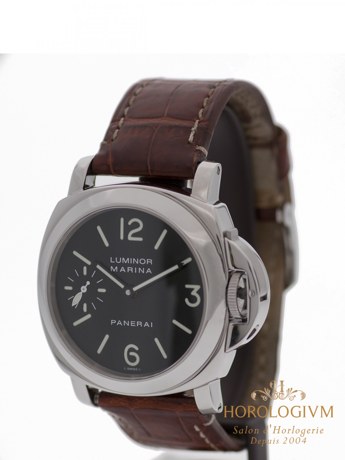 Panerai Luminor Marina Ref. PAM00001 watch, brushed silver