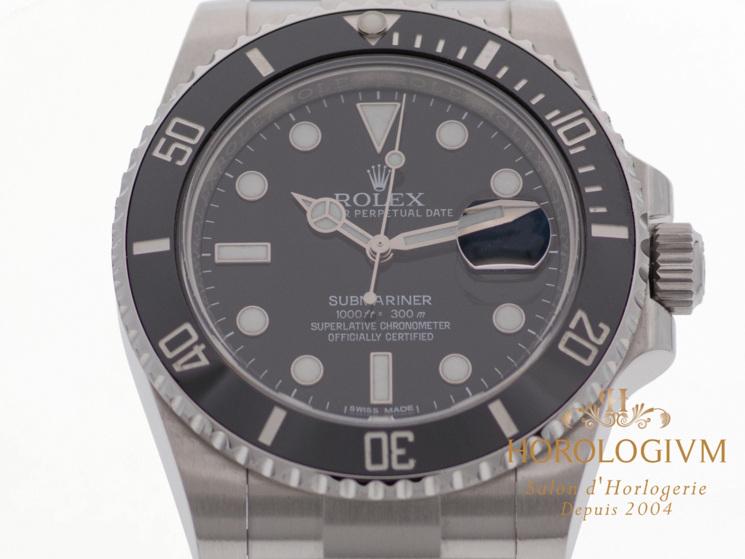 Rolex Oyster Perpetual Date Submariner 40MM Ref. 116610LN watch, silver (case) and silver & black (bezel)