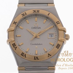 Omega Constellation Two-Tone 27.5 MM Ref. 13823000 watch, two-tone (bi-colored) silver (case) and yellow gold (bezel)