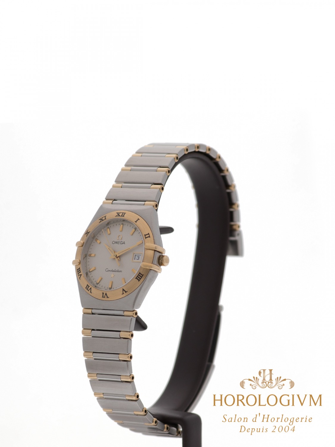 Omega Constellation Two-Tone 27.5 MM Ref. 13823000 watch, two-tone (bi-colored) silver (case) and yellow gold (bezel)
