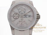 Longines Conquest Chronograph 44MM Ref. L3.661.4 watch, silver (case) and white (bezel)