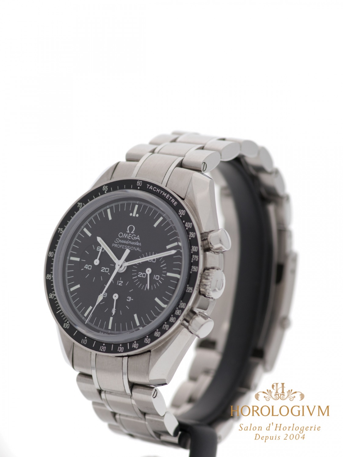 Omega Speedmaster Professional Moonwatch Ref. 31130423001006 watch, silver (case) and silver & black (bezel)