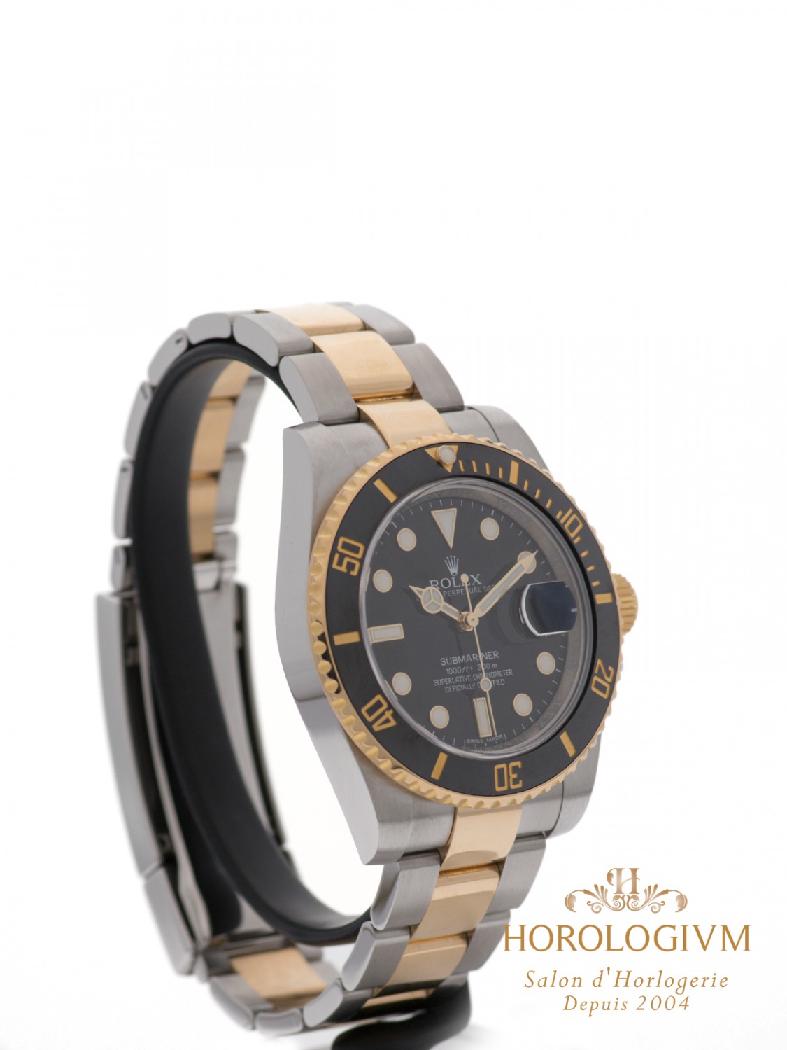 Rolex Submariner Date Two-Tone 40MM Ref. 116613LN watch, two - tone (bi - colored) silver (case) and yellow gold & black ceramic (bezel)